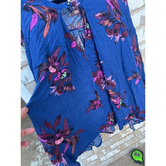 Free People Tunic Long Sleeve Floral Top Woman’s Size Small - Picture 3 of 13